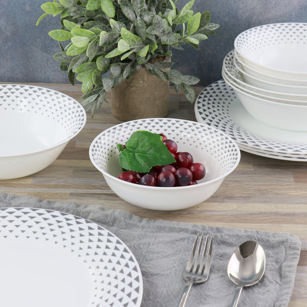 Gibson Glass Dinnerware Set Service for 4 Wayfair